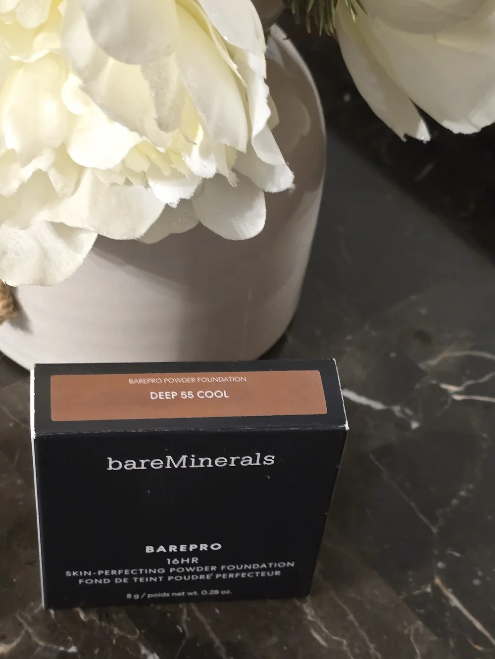 bareMinerals BAREPRO 16HR Skin-Perfecting Powder Foundation In Deep 55 Cool NIB